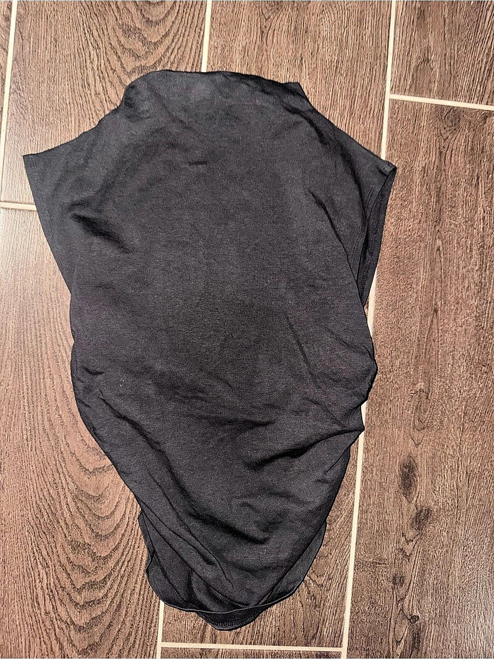 NWOT Maeve Mock Neck Ruched Black Tank Top Size Medium